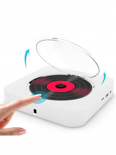 CD плеер портативный, музыкальный проигрыватель, белый-5