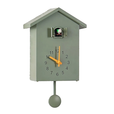 Настенные часы с кукушкой Clocker KuKu, таймер, зеленые-2